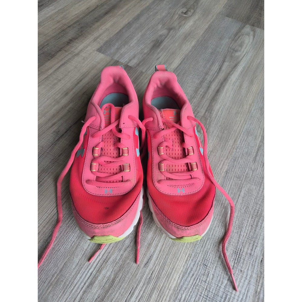 Under Armour Assert 8 Kids Pink Blue Running Shoes 3022100-602 Size 5Y
